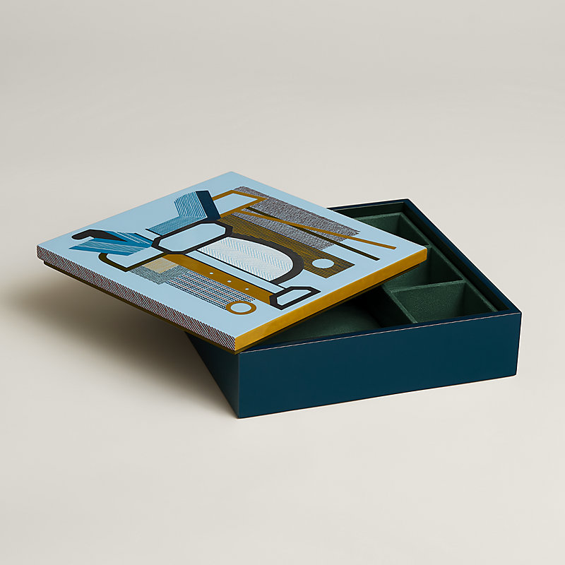 Theoreme Selle Nomade box, large model - Black | Hermès USA